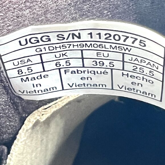 Ugg Womens Size 8.5 Harrison Moto Dark Brown Leather Ankle Boots Booties‎ Shoes - Picture 16 of 16